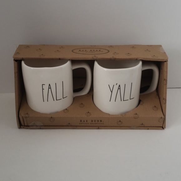 Rae Dunn -Set of 2 Coffe/Tea mugs Fall Y'all - Picture 1 of 4